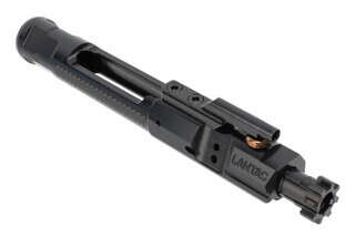 Enhanced Bolt Carrier Group 5.56 from Lantac is machined from steel with a QPQ nitride black finish